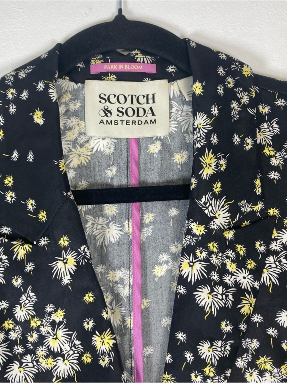 Scotch & Soda Amsterdam Jacket Womens Small Park In Bloom draped blazer belt - Picture 4 of 16